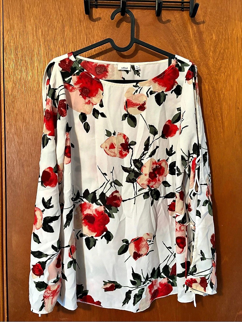 Wilfred Red Rose Floral Print Blouse - Picture 2 of 5
